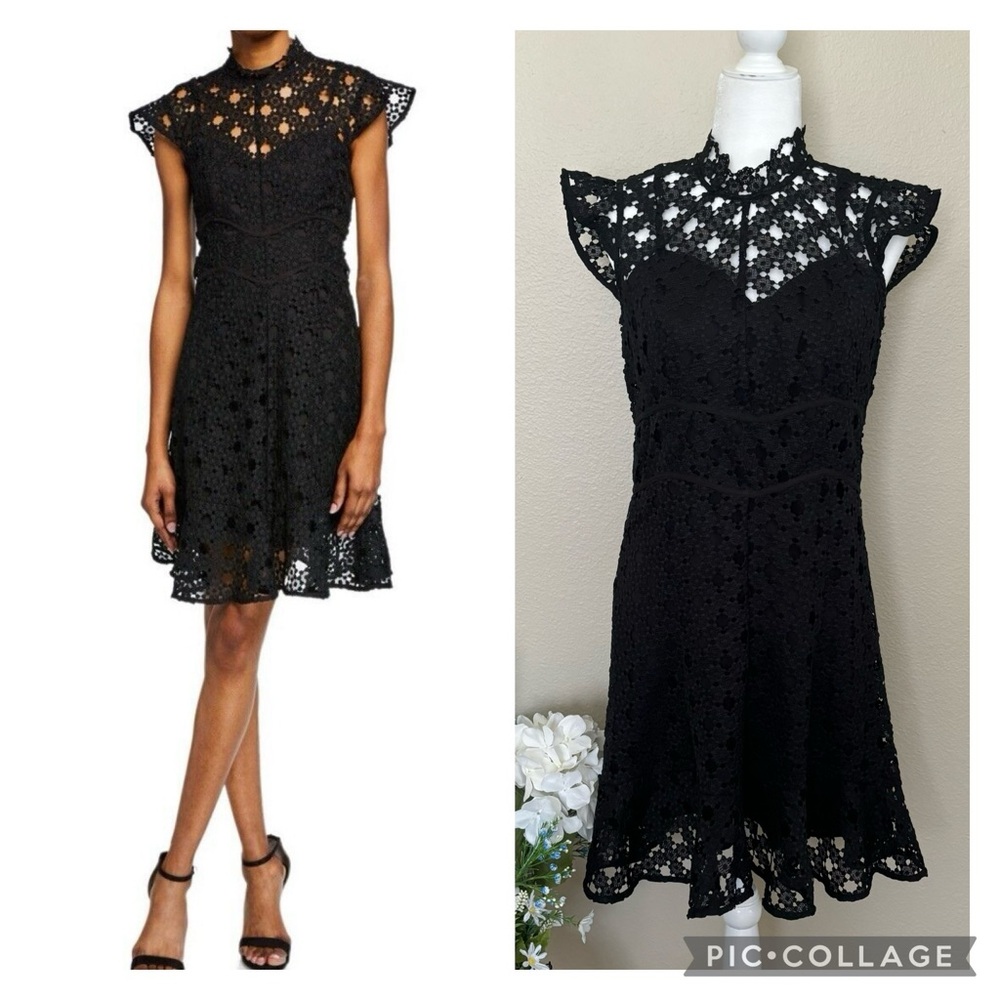 Bardot Mila Lace A-line Dress Black Size 8/M